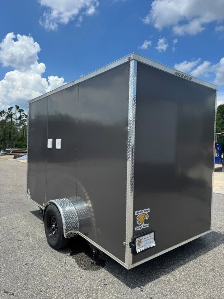2026 Hook & Line 6x12 Restroom Trailer in charcoal, photo 4