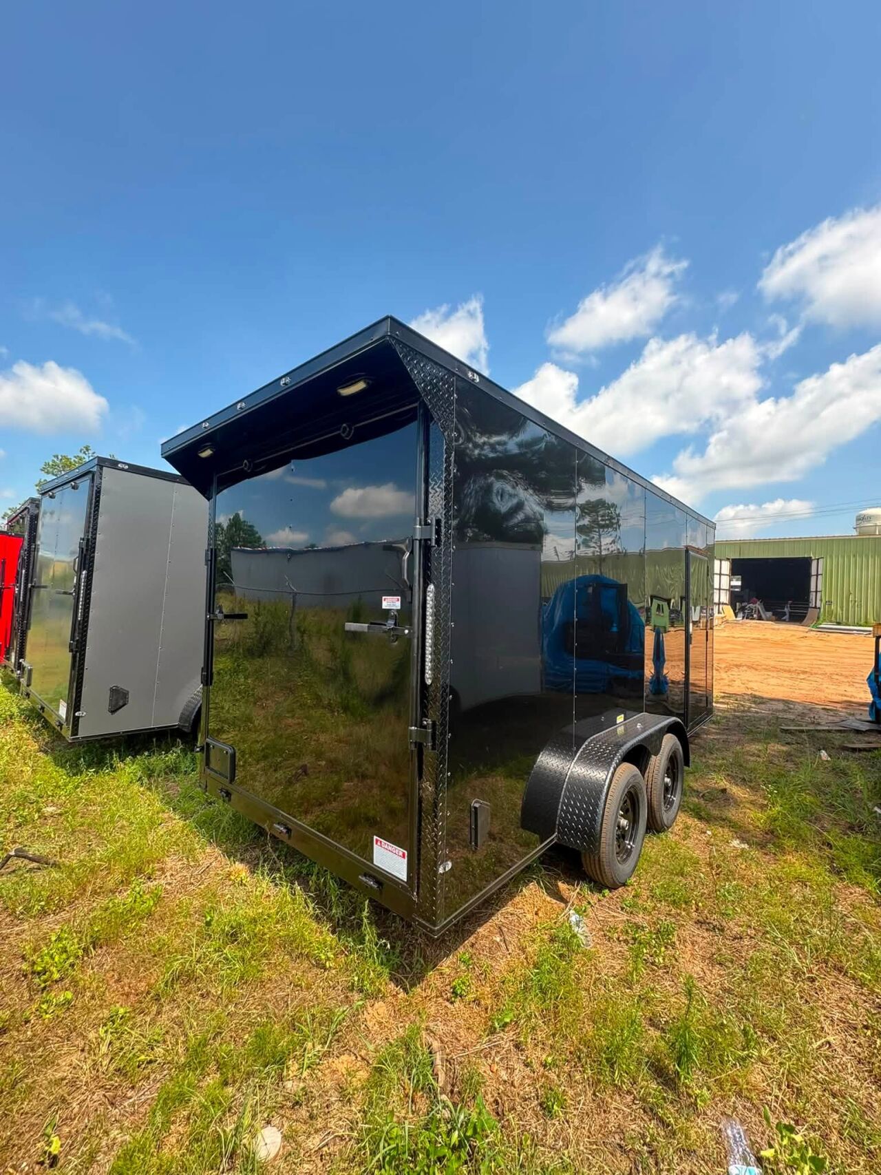 2026 Vision Cargo LLC 7x12 Enclosed Cargo trailer in black b o, photo 3