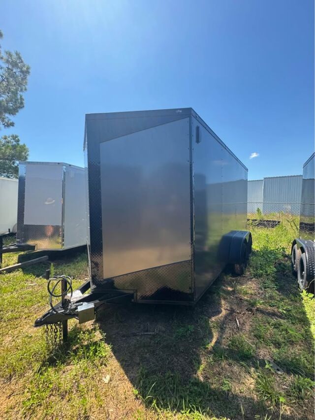 2026 Vision Cargo LLC 7x11 Enclosed Cargo trailer in charcoal b o