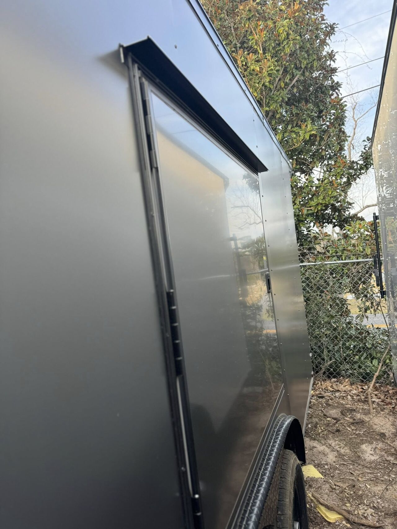 2026 Hook & Line 8x15 Race Car Trailer in charcoal b o, photo 3