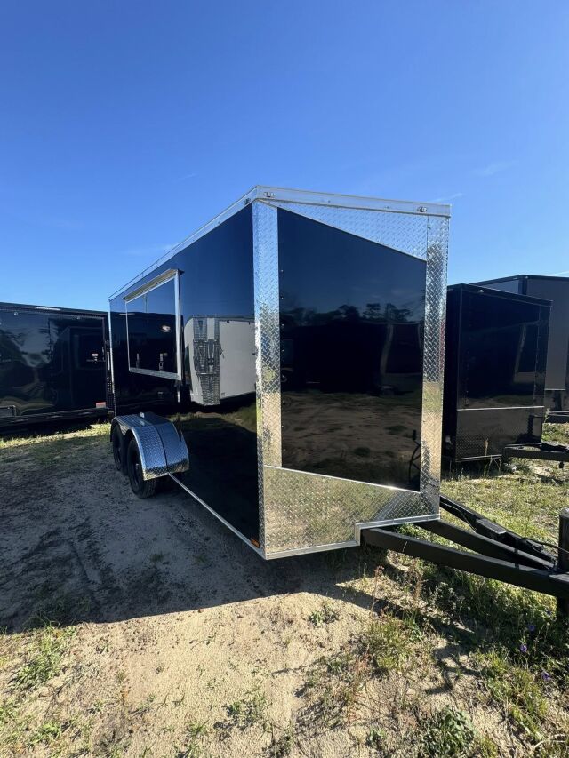 2026 Hook & Line 7x11 Concession / Food Trailer in black