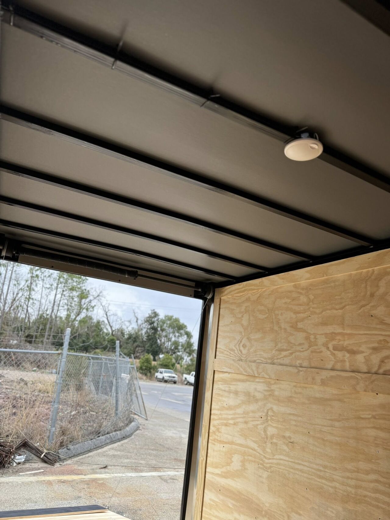 2026 Hook & Line Enclosed Cargo trailer in pepsi blue b o, photo 8