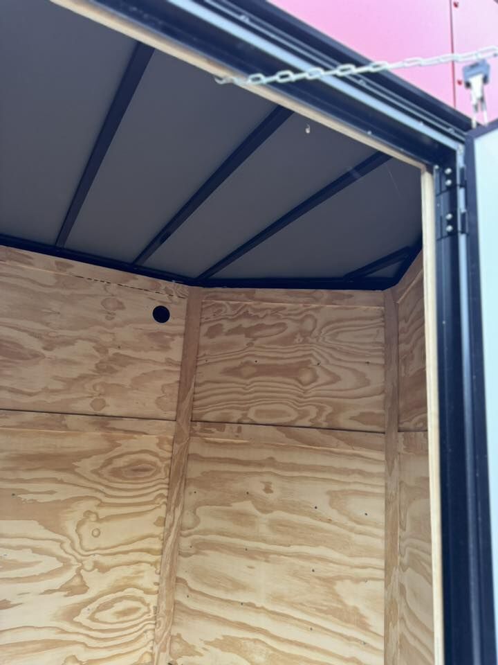 2026 Hook & Line Enclosed Cargo trailer in red b o, photo 6