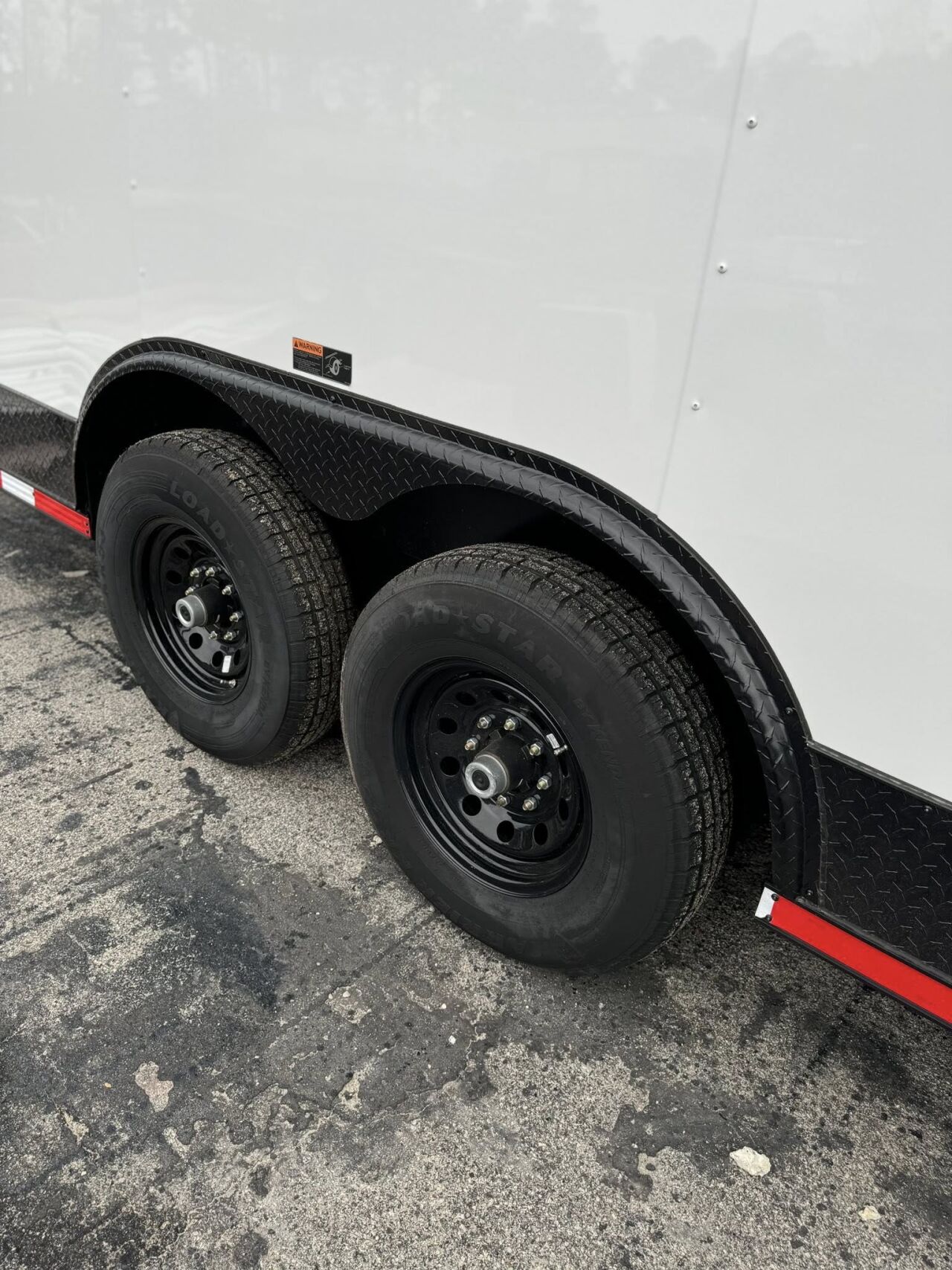 2026 Hook & Line 8x16 Enclosed Cargo trailer in white b o, photo 6