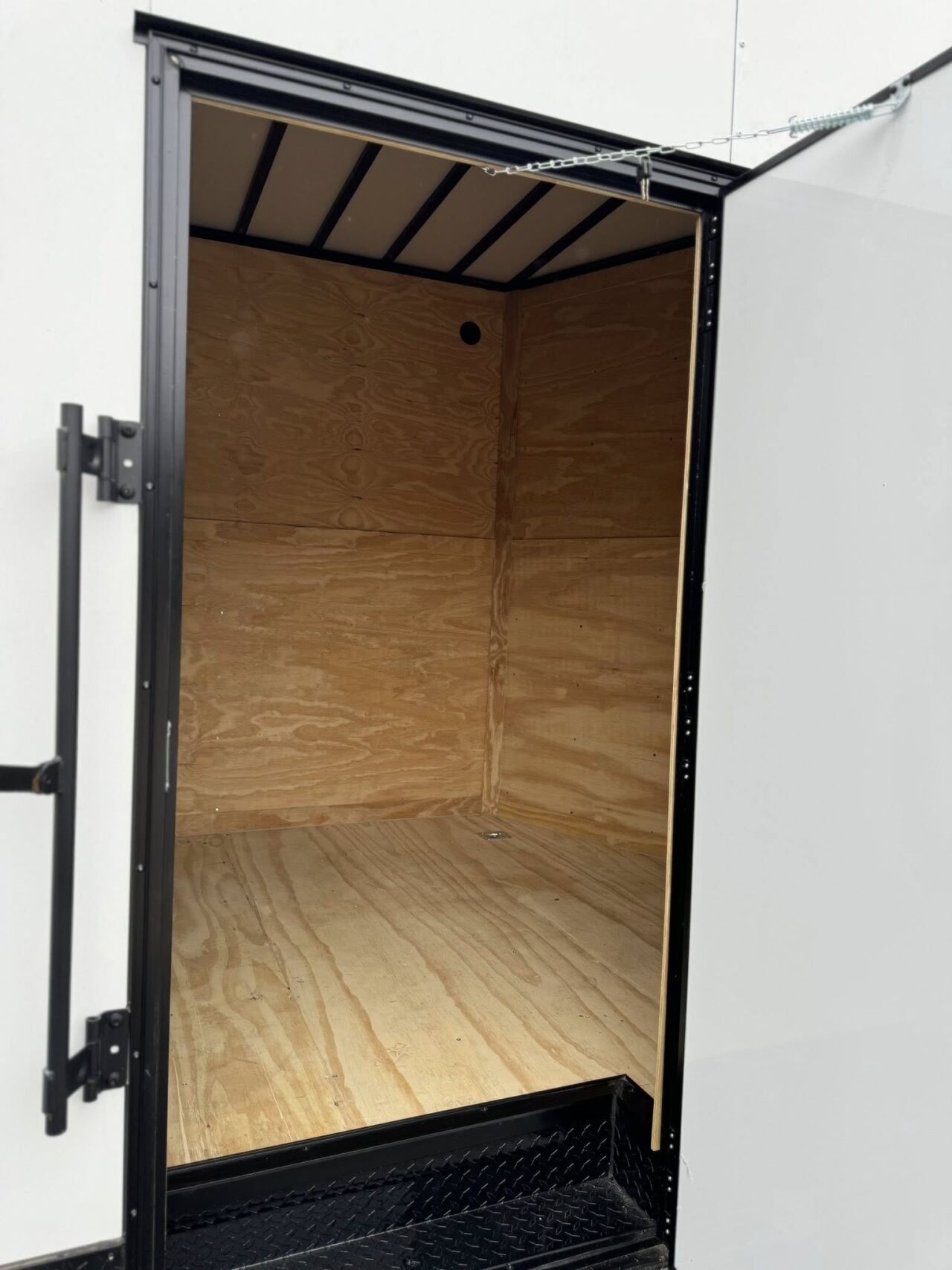 2026 Hook & Line 8x16 Enclosed Cargo trailer in white b o, photo 7