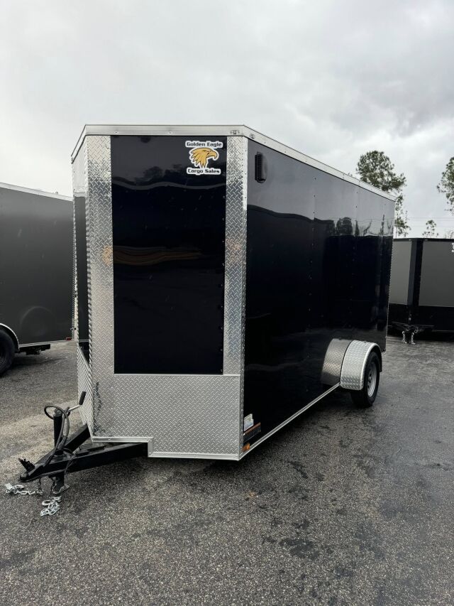 2026 Hook & Line 6x11 Enclosed Cargo trailer in black