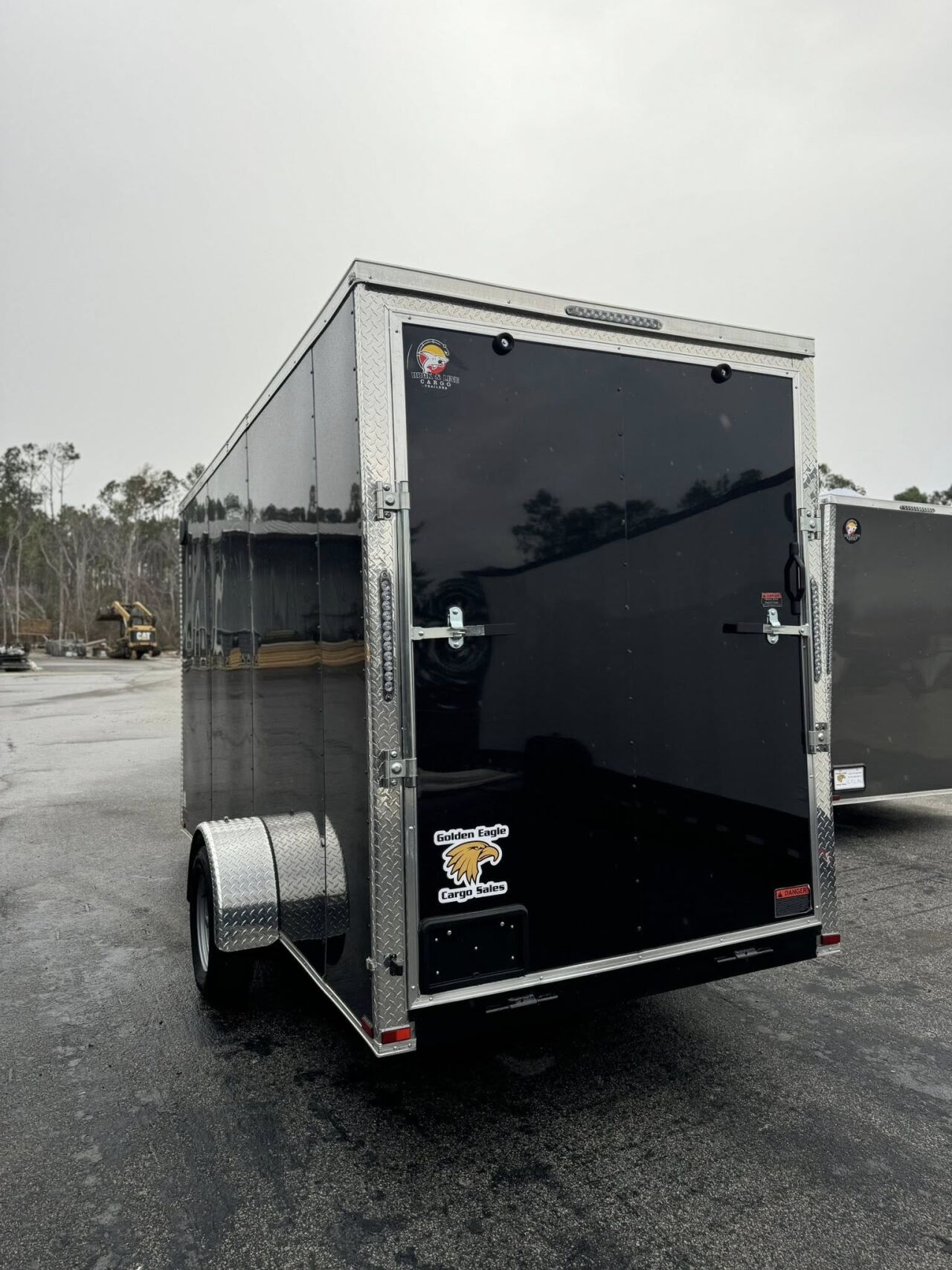 2026 Hook & Line 6x11 Enclosed Cargo trailer in black, photo 3