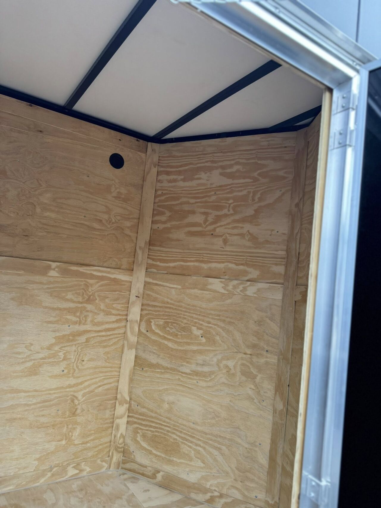 2026 Hook & Line 6x11 Enclosed Cargo trailer in black, photo 6