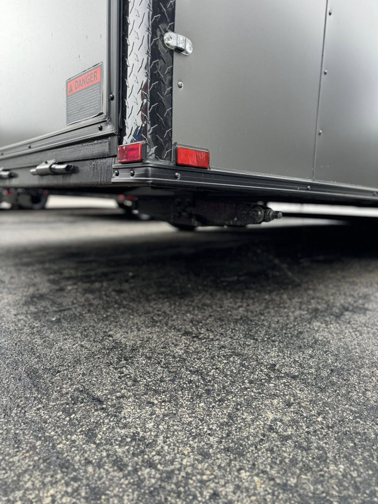 2026 Hook & Line 8x15 Enclosed Cargo trailer in charcoal b o, photo 5