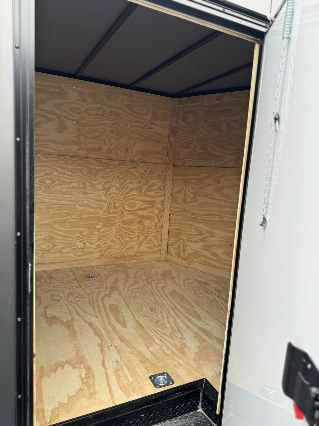 2026 Hook & Line 8x15 Enclosed Cargo trailer in charcoal b o, photo 6