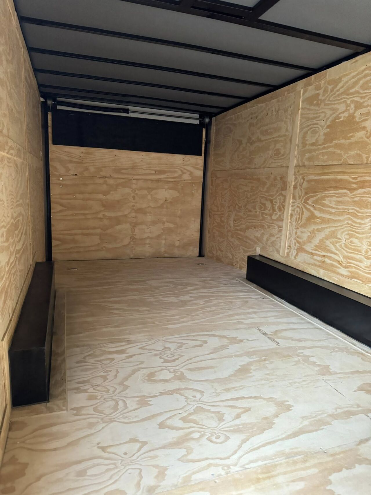 2026 Hook & Line 8x15 Enclosed Cargo trailer in charcoal b o, photo 8