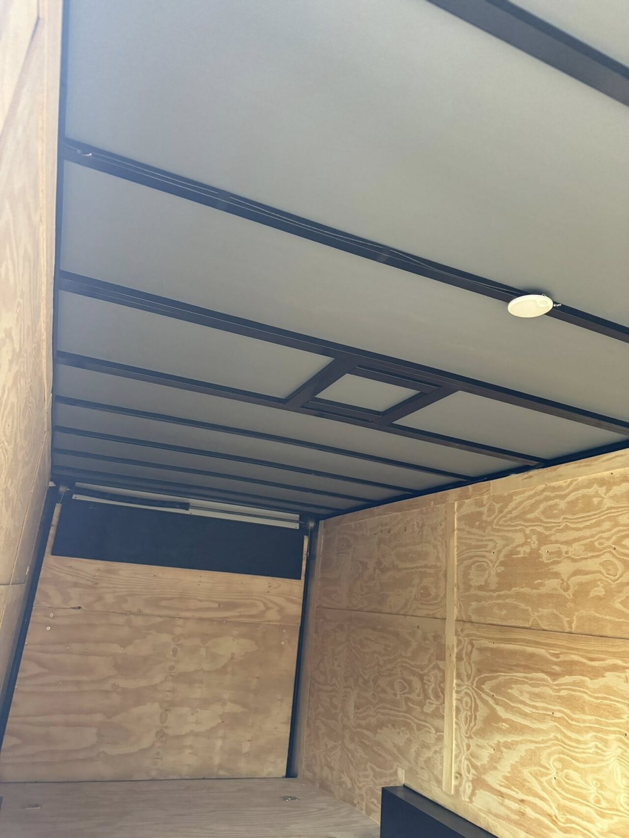 2026 Hook & Line 8x15 Enclosed Cargo trailer in charcoal b o, photo 9
