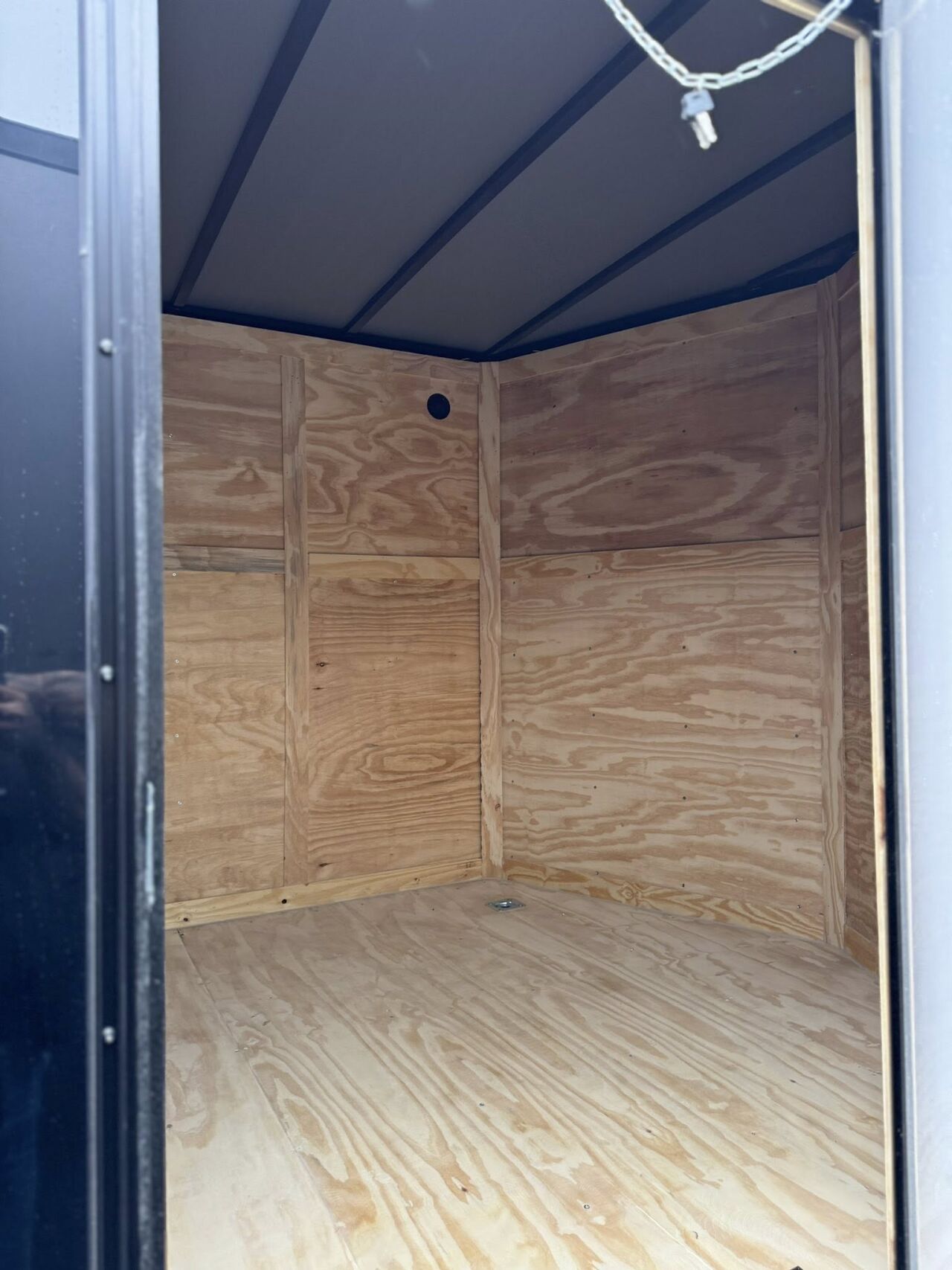 2026 Hook & Line 8x13 Enclosed Cargo trailer in black b o, photo 6