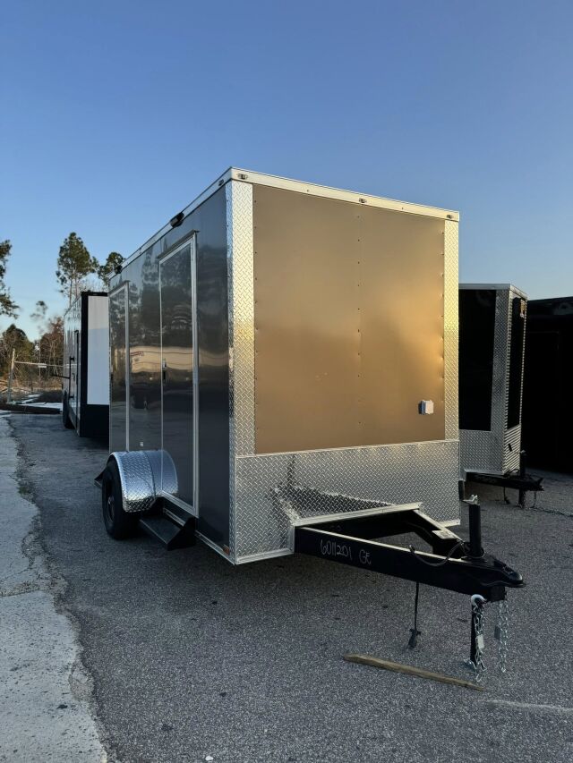 2026 Hook & Line Restroom Trailer in charcoal