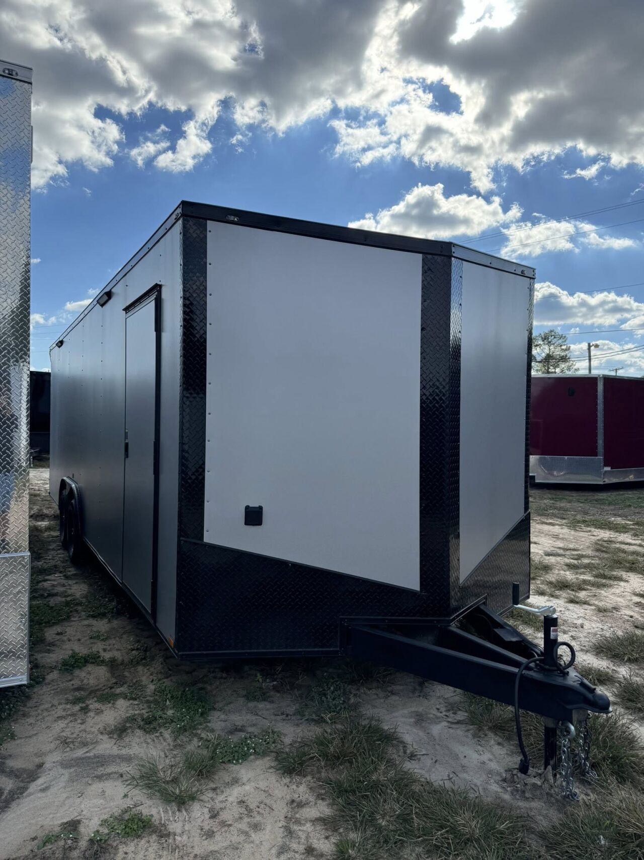 2026 Hook & Line 8x16 Race Car Trailer in silver frost b o, photo 3
